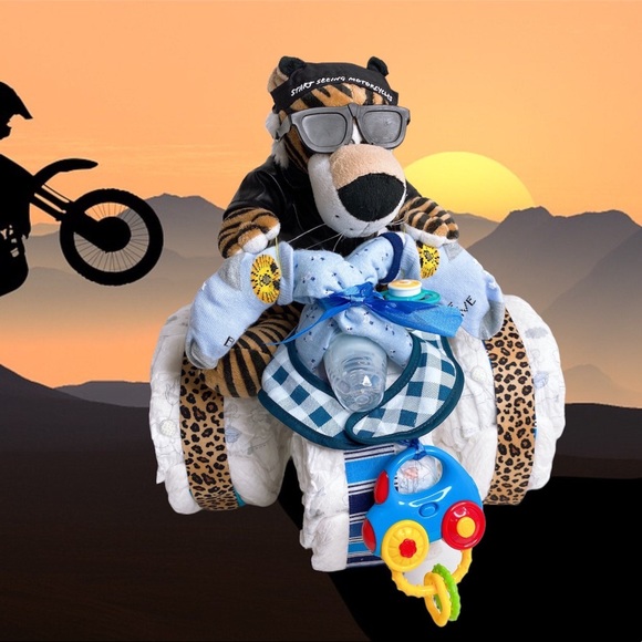 Motorcycle Diaper Cake Diaper Covers